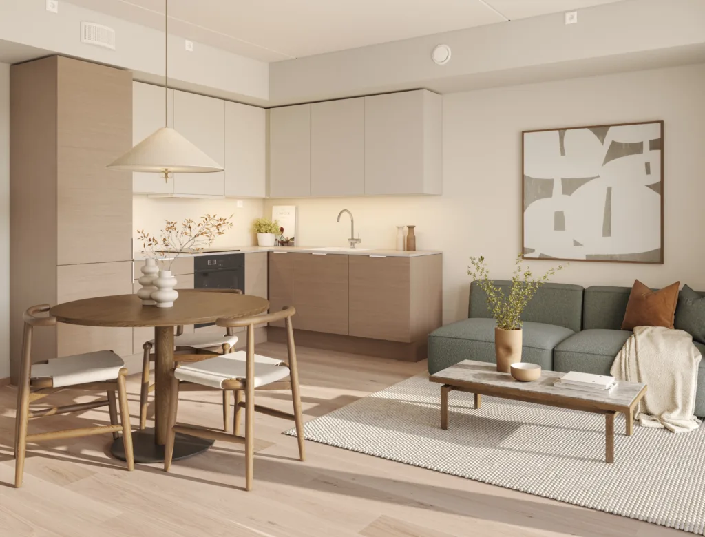 Mariakvartalet Interior Vinkel 03 J502 Stue