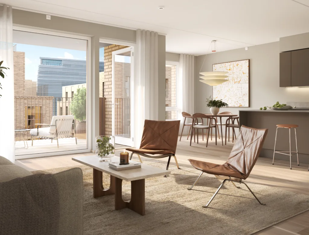 Mariakvartalet Interior Vinkel 02 J501 Stue