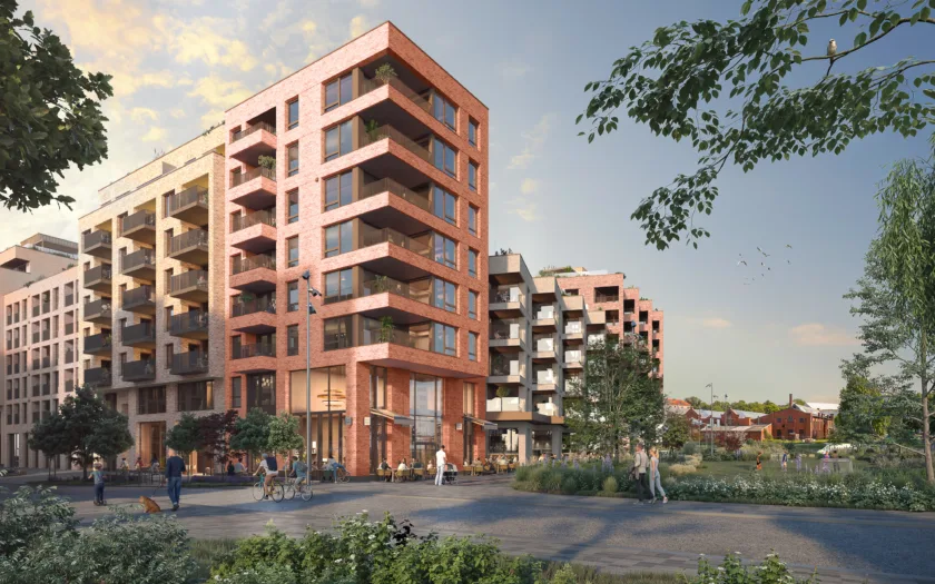 Salgstrinn 4, Mariakvartalet. Sydvest-hjørnet
